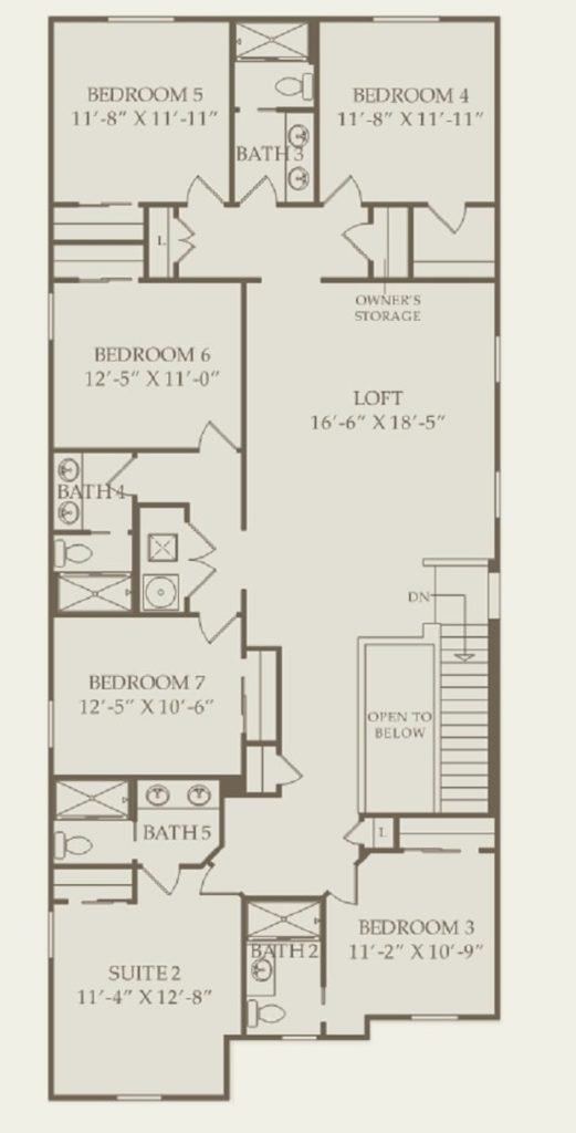 Planta 2º andar Modelo Hideaway - Windsor Island Resort Kissimmee Orlando