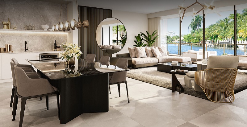 sala de estar do 160 Marina Bay - Fort Lauderdale