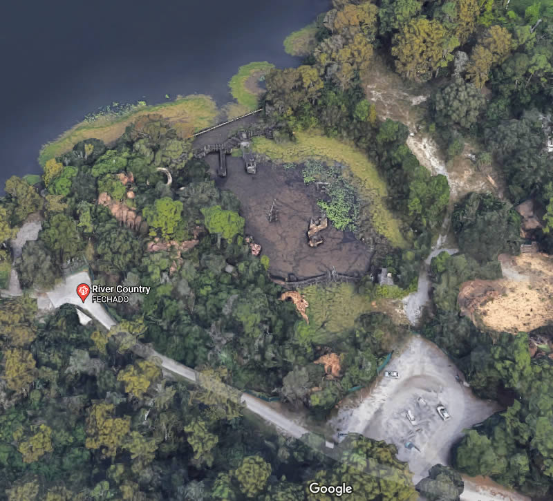 Foto aérea do River Country hoje retirada do Google Maps